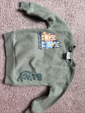 Bluey Olive Green Crewneck Sweatshirt for Kids - Character Pullover